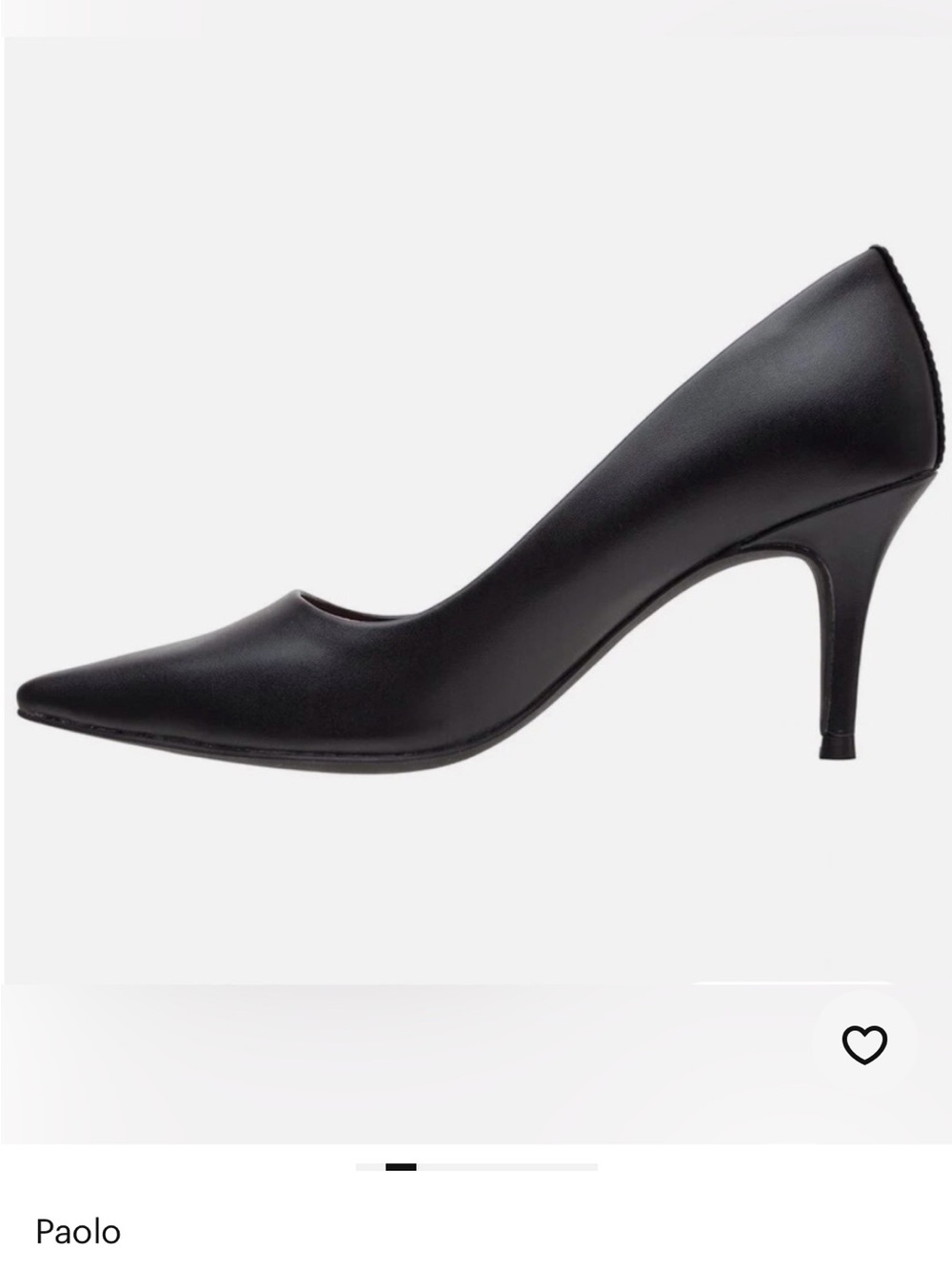 Paolo Black Pointed-Toe Mid Stiletto Pumps